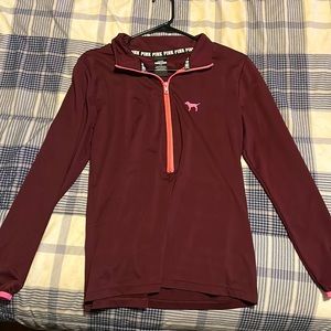 PINK Victoria’s Secret Athletic Top Maroon & Pink Size L